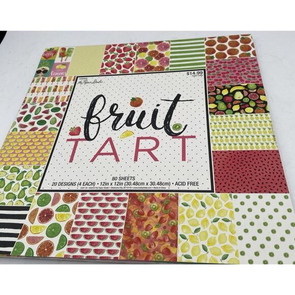 The Paper Studio ~ Fruit Tart 12x12 Scrapbook Paper ~ 80 Sheets 20 Designs - Picture 1 of 1